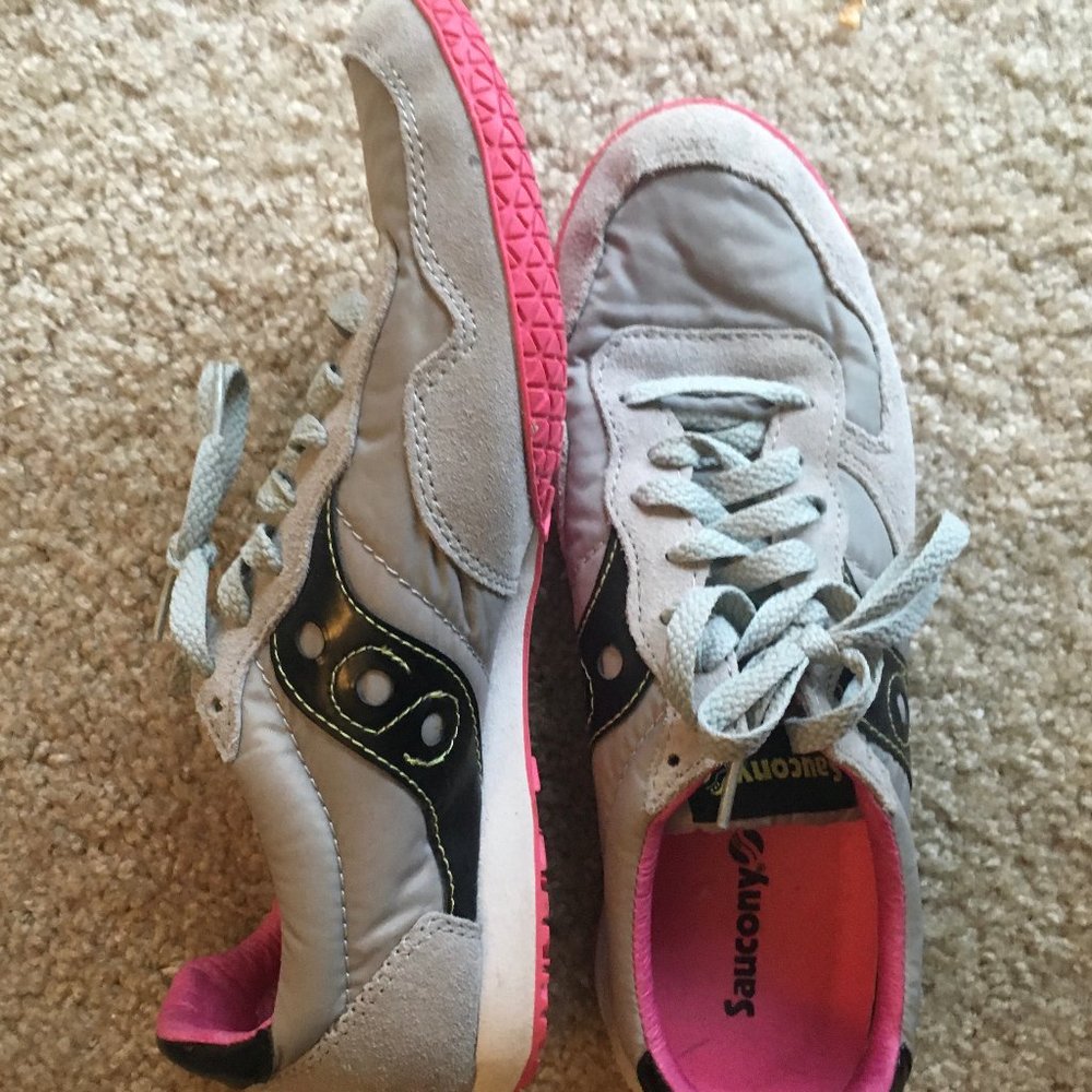 Saucony Originals Bullet - Grey/Pink 9.5